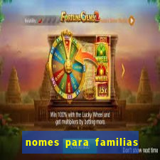 nomes para familias em jogos